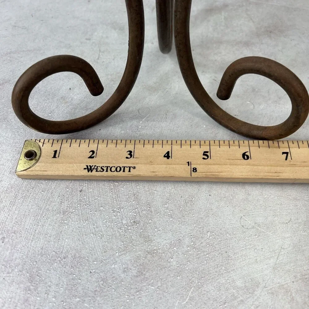 Vintage‎ MCM Rustic Brutalist Candle Holder 8”